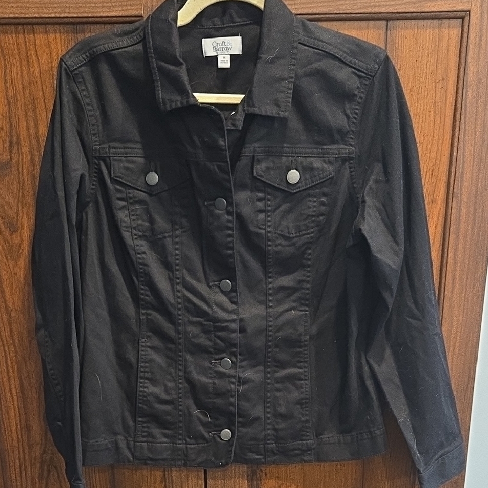 Croft & Barrow Black Jean Jacket